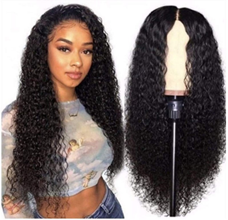 Peruvian Deep Curly Wave Human Hair 360 Lace Frontal Wig For Black Women